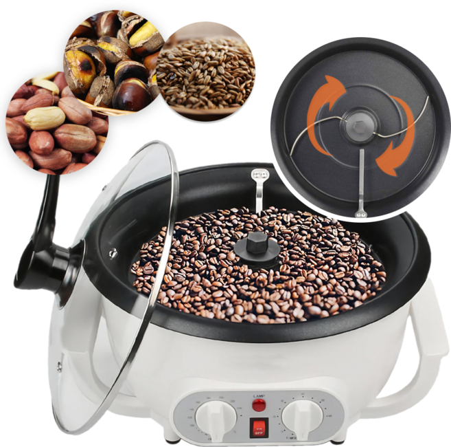 온기담은 자동볶음기 깨 콩 밤 커피 볶는기계 만능 회전냄비, 온기담은 자동회전팬