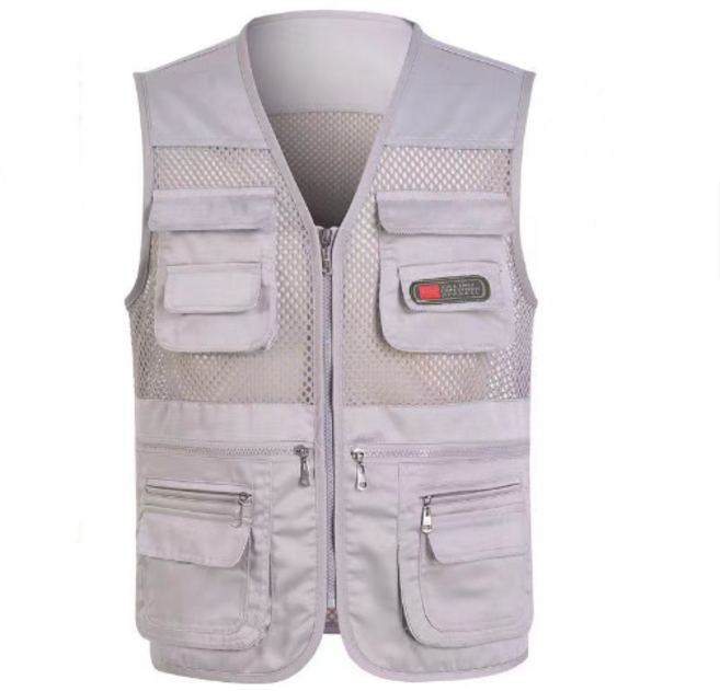 춘게엘 (95~110)남자 여름 메쉬 스타일 멀티 포켓 밀리터리 피싱 조끼 ghp081
