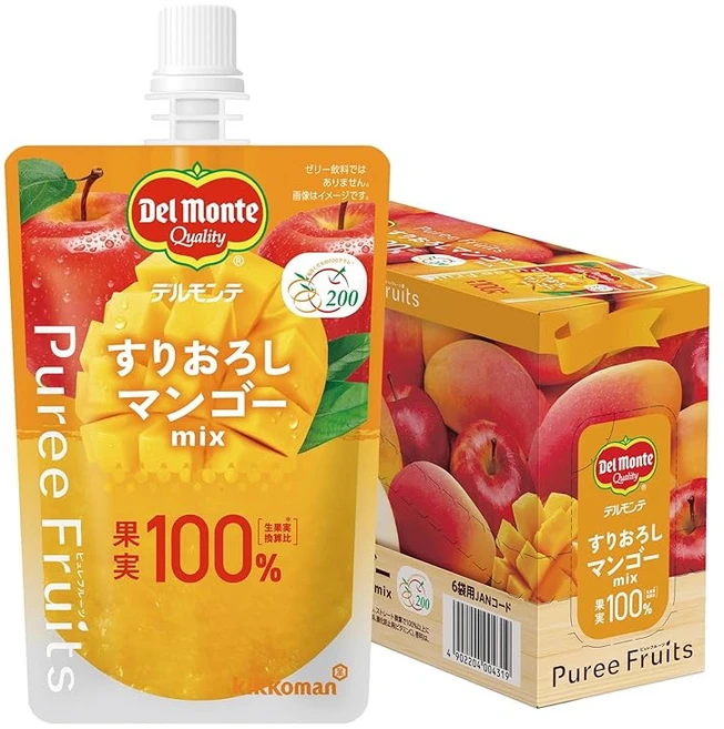 델몬트 퓨레프루트 다진망고 믹스 110g 파우치×6개 과실 100% 스무디 과일 퓨레 - 쿠팡