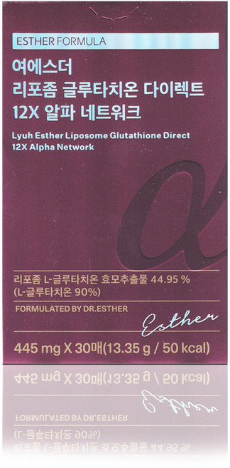 여에스더 리포좀 글루타치온 다이렉트 12X 알파 네트워크 445mg x 30매 1개, 30회분