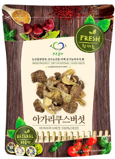 푸른들판 국산 건조 아가리쿠스 버섯, 100g, 1개