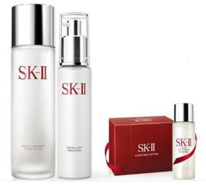 [백화점정품] sk2 스킨+로션세트 / sk2클리어로션(닦아내는 토너)230ml+sk2 로션 100ml / 클리어로션30ml+화장솜30매+쇼핑백증정, 1개