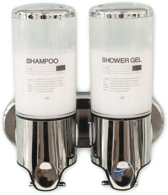 뉴앤룩 벽걸이형 호텔 디스펜서, 단일색상2구, 1개