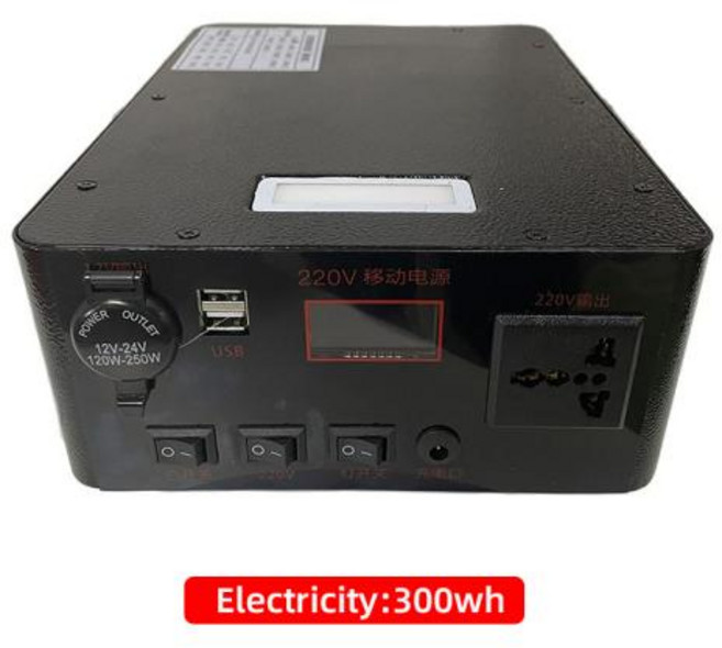 파워뱅크 220V 휴대용 외부 배터리 보조베터리 스테이션 300W 500Wh 비상 에너지 저장 태양 발전기 야외 캠, 02 300W 300Wh_01 220V, 1개