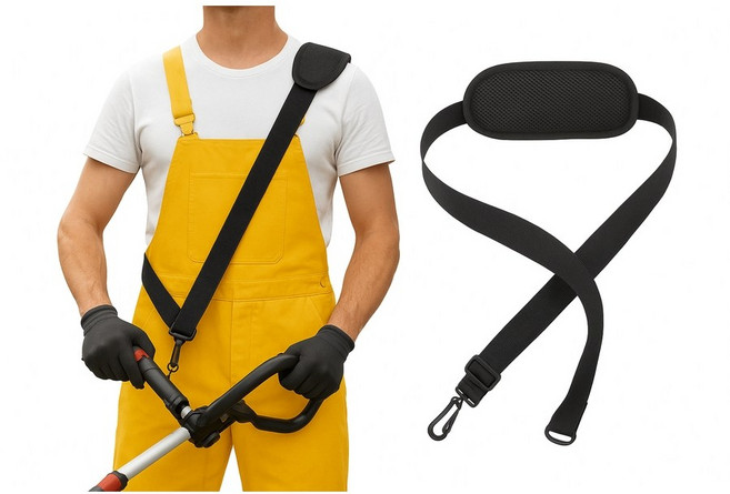 명절 벌초 예초기 어깨끈 블랙 어깨 고정 스트랩 밴드 편안한 착용감 어깨받침대 풀세트 농작업 필수품, 예초기어깨밴드(블랙TW)