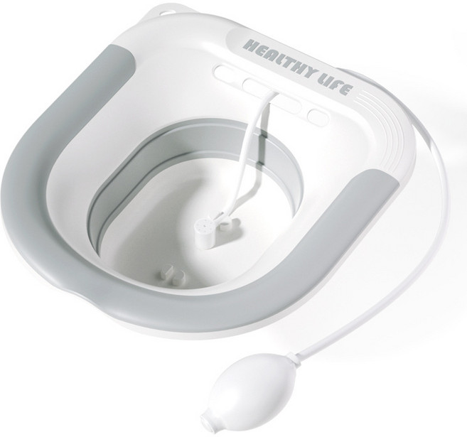 라베니처 다용도 접이식 편한 버블 폴딩 좌욕기, 1개, 그레이