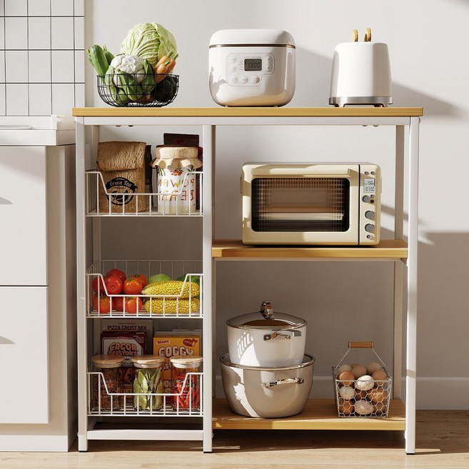 Anystar 주방 수납 선반 가정용 수납 선반, 1개, 흰색