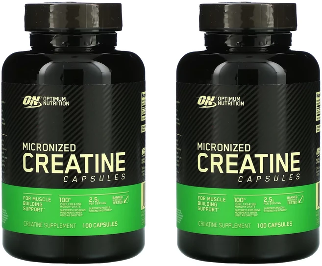 옵티멈뉴트리션 미분화 크레아틴 2.5g 캡슐, 100정, 2개 - 쿠팡