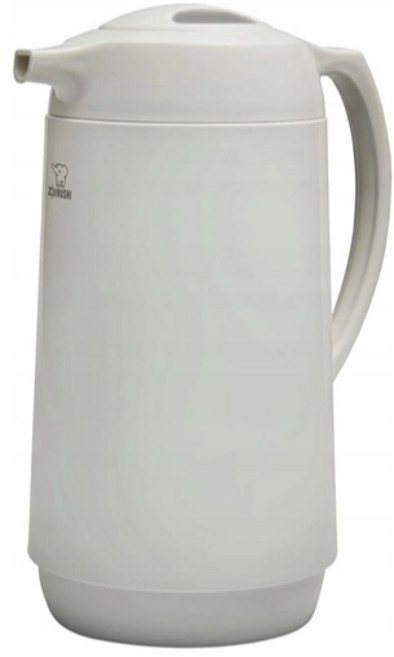 日本製 ZOJIRUSHI 象印 玻璃內膽保溫壺1L AHGB-10D 咖啡壺 養生壼 1000ML 保冷保溫瓶, 白色, 1個