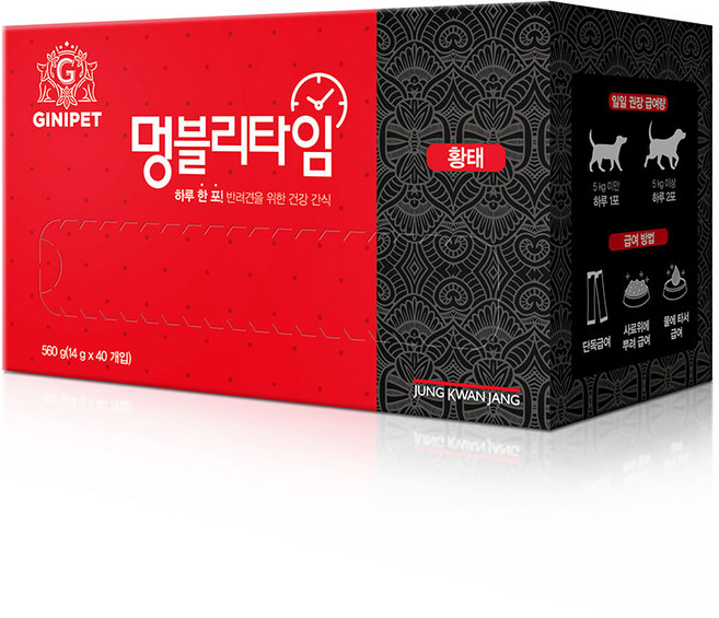 정관장지니펫 멍블리타임 짜먹는 간식, 황태, 560g, 1개