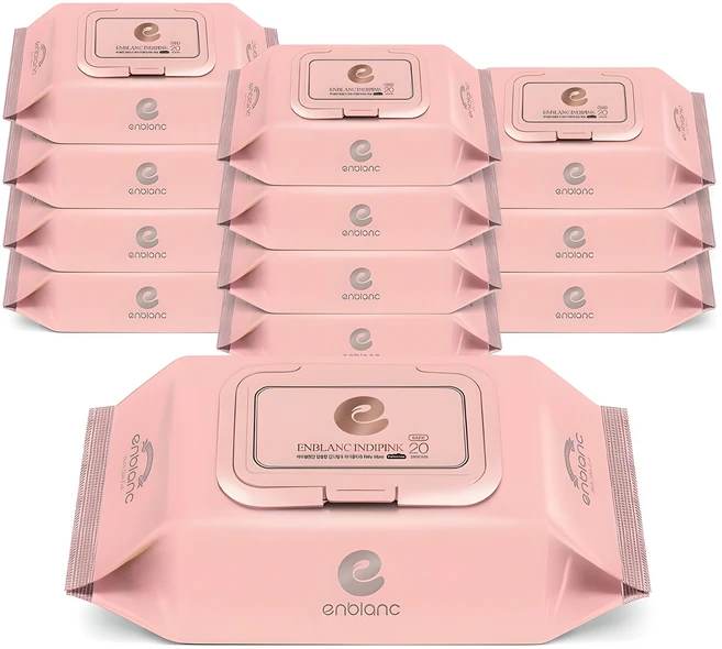 앙블랑 세이프 인디핑크 유아물티슈 휴대캡형, 63g, 20매, 12개 - 쿠팡