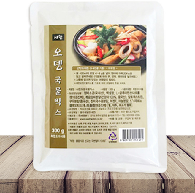 새한 오뎅국물믹스 300g [한국물] 어묵전문점오뎅국물 포장마차오뎅국물용 진한해물가쓰오오뎅어묵국물용, 1개