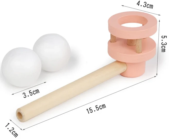 몬테소리 장난감 나무 서스펜션 볼 송풍기 플로팅 볼 훈련 폐 용량 장난감 조기 교육 부모-자식 게임, [01] YJ44103