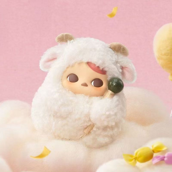 畢奇敲敲系列搪膠發聲毛絨掛件盲盒玩具禮物木魚瑪特PUCKY便宜, 1個, 【木魚快樂】15cm