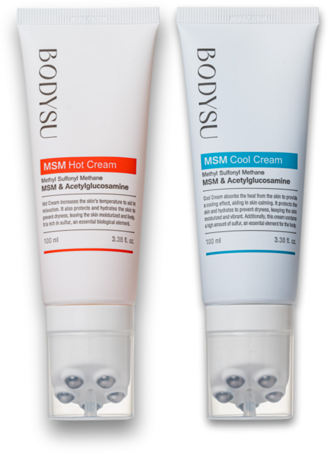 바디슈 식이 유황 크림 MSM, 마사지볼(핫) 1개+마사지볼(쿨) 1개, 2개, 100ml