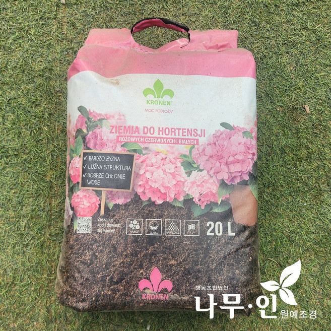 [나무인] 수국전용상토 핑크컬러 20리터, 1개