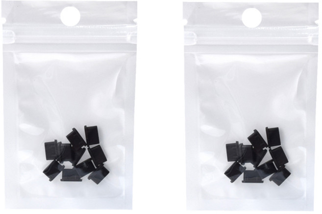 티놀지 C타입 충전 단자 포트 먼지마개 실리콘, 블랙, 20개