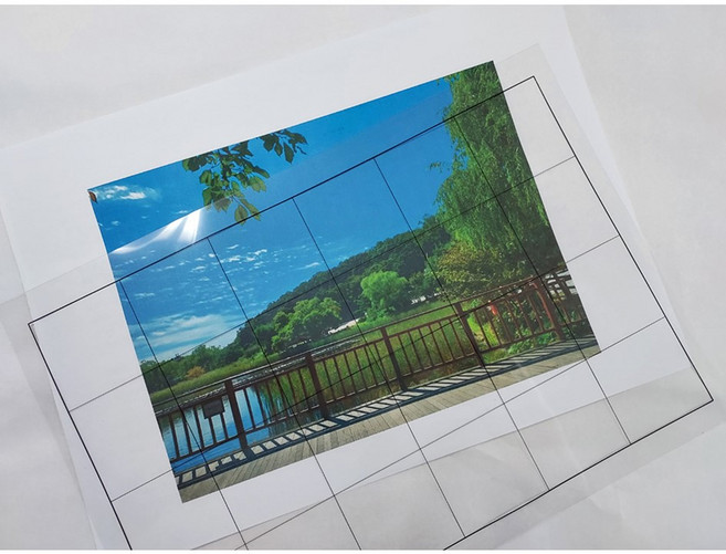 그림구도 잡기쉬운 투명그리드 투명모눈판, C형