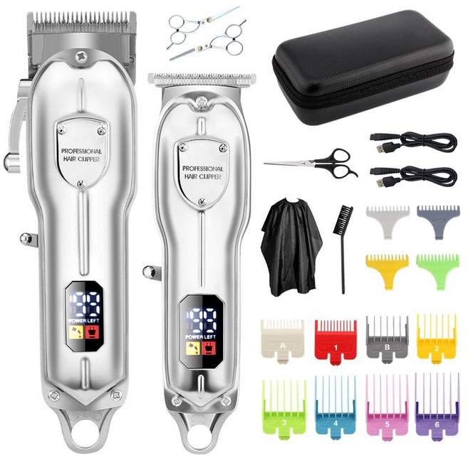 CkeyiN 전기 이발기 전문가용 헤어클리퍼 가정용 바리깡 파워 모터 저소음, 루나 락, RC515-CC