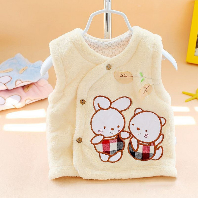 Annie 嬰幼兒珊瑚絨冬季加棉背心 寶寶馬甲 兒童衣服