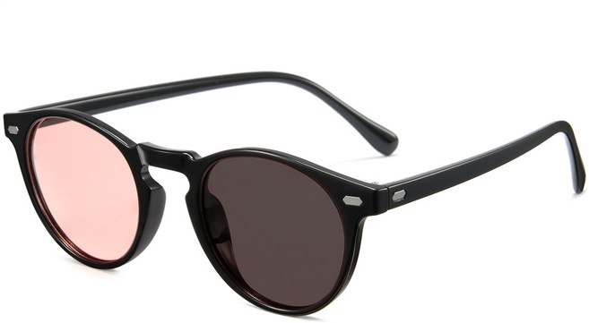 Cyxus 라운드 프레임 선글라스 패셔너블하고 심플하며 남녀공용