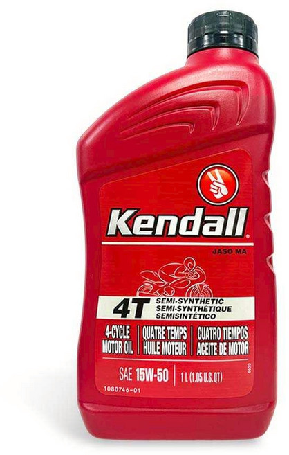 Kendall 4T半合成摩托車機油 提升引擎性能 減少磨損 延長使用壽命, 1個, 15W50