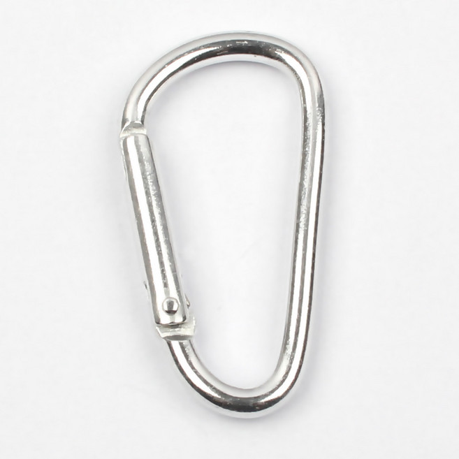 D형 카라비너 컬러 비너고리 가방고리 키링 만들기 부자재, 30개, D형 카라비너(18번 실버)