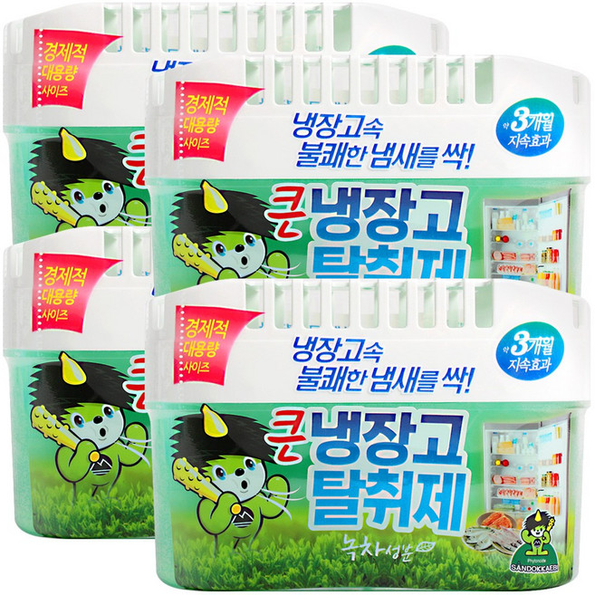 큰 냉장고탈취제(420gx2개)참숯방향제 냄새제거제, 420g, 4개