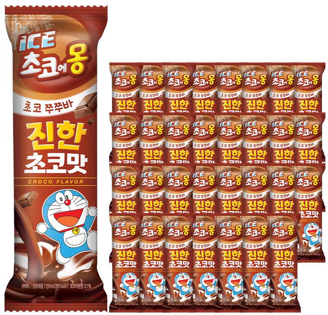 초코에몽 아이스크림 초코쭈쭈바, 40개, 130ml
