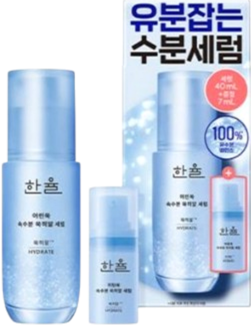 [본사정품] 한율 어린쑥 속수분 쑥히알 세럼/속수분충전/화잘먹세럼/생쑥수분에센스/집중수분케어/비건인증제품, 1개, 40ml