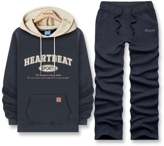 블루포스 케프비 후드티 트레이닝 세트 츄리닝 캐주얼 긴팔티 긴바지 남자 운동복 빅사이즈 남성 트레이닝복