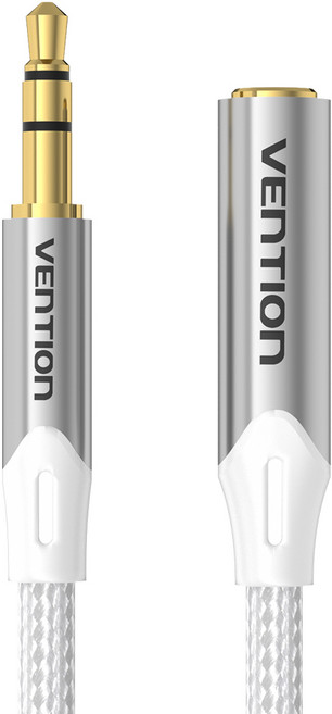 벤션 실버 프리미엄 스테레오 3.5mm AUX 연장케이블 BHEI, BHEIH-2m, 1개