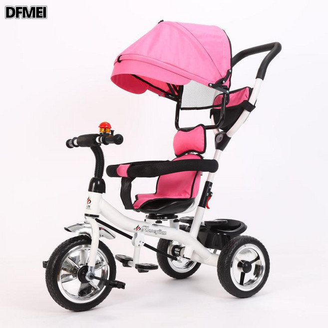 DFMEI 新款兒童三輪腳踏車 小孩自行車 嬰幼兒手推車寶寶三輪車, 1個, 粉色:參考詳情