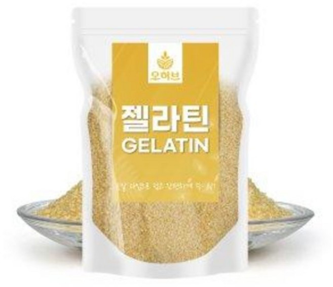 젤라틴 100% 가루 분말 1kg 젤리 푸딩 만들기, 1개