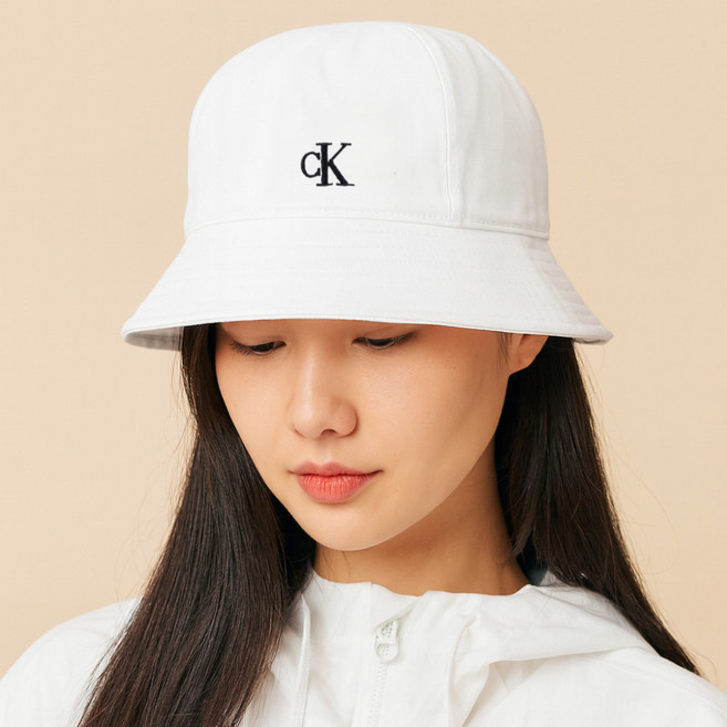 [당일발송] CKJ 캘빈클라인 남녀공용 CK 엠브로이더리 로고 버킷햇 모자 벙거지