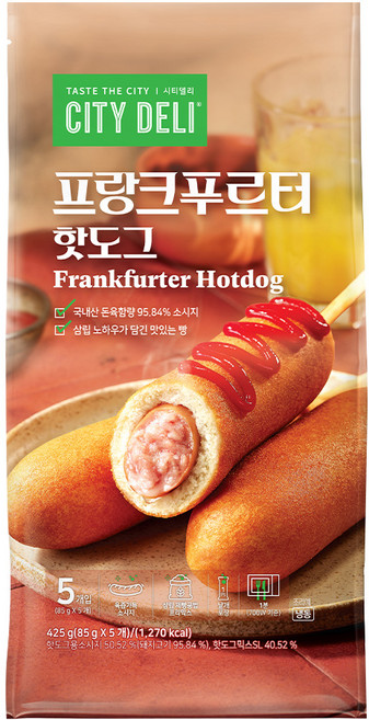 삼립 시티델리 프랑크푸르터 핫도그 425g, 1개