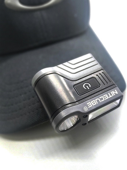 나이트큐브 NCL 듀얼 충전식 센서 LED 캡라이트 헤드랜턴, 블랙, 1개