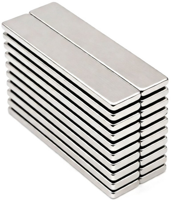 마니코 네오디움 사각자석 50x10x2mm, 20개, 실버