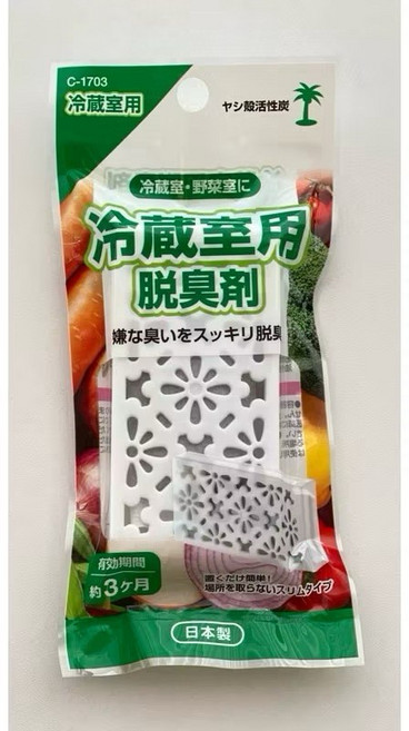 日本不動化學 冰箱除臭劑 活性碳冰箱消臭劑, 1個, 冷藏（短效）