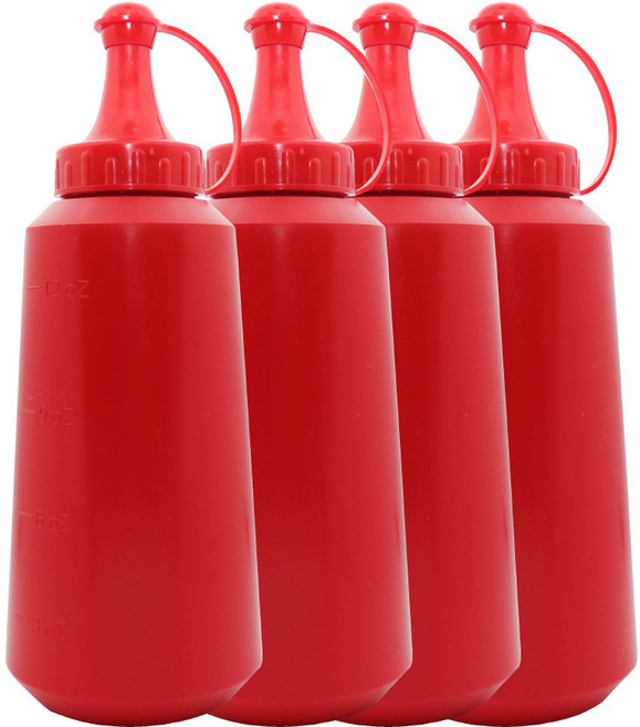 업소용 초장병 4입 케찹병 소스용기 초고추장병, 1세트, 485ml