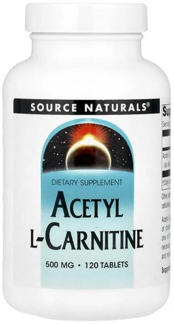 Source Naturals Acetyl L-Carnitine 500mg Tablets 소스내추럴스 아세틸 L-카르니틴 500mg 타블렛, 4개, 120정 - 쿠팡