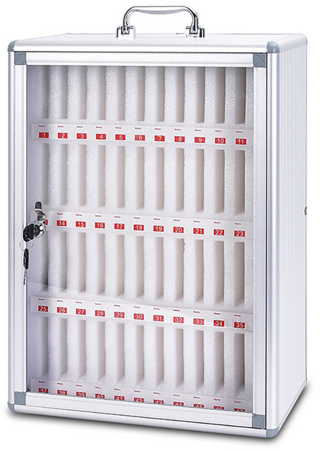 휴대폰 보관함 핸드폰 수거함 열쇠형 스마트폰 보관 캐비넷, 24구, 1개, 화이트