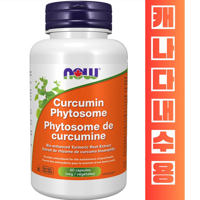 고흡수 커큐민 파이토좀 강황 1통60캡슐 나우푸드 캐나다내수용, 1개, 60정