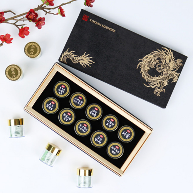 리소브 돈진단 한약 공진단 반전 생신 용돈박스 용돈 이벤트 선물, 문구 X, 10구, 보자기 선택안함