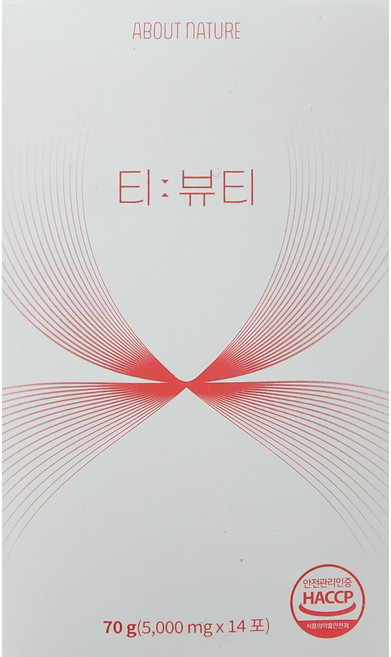 티뷰티 카페인없는 제로 칼로리 호박 팥 히비스커스 아르기닌 유산균 홍삼 차, 1박스, 14회분