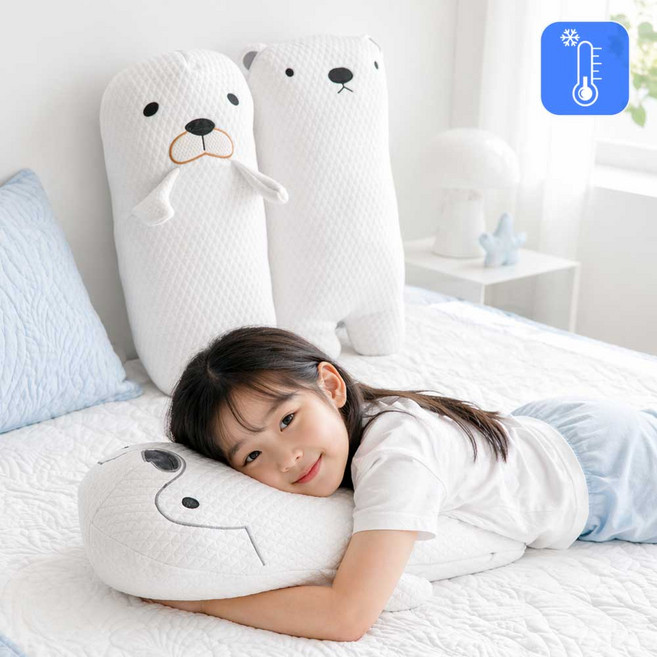 여름 쿨링 접촉냉감 바디필로우 쿨링 쿠션 애착인형 시원한 베게, BZZ펭귄