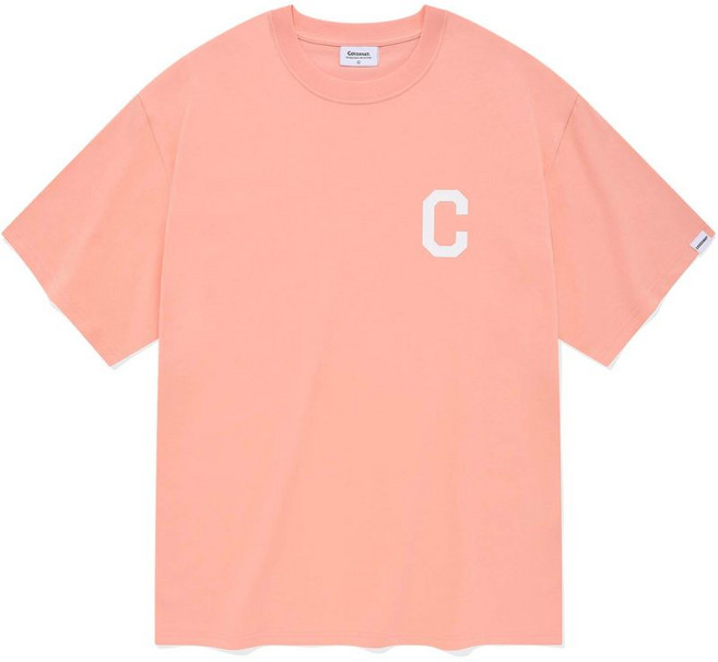 COVERNAT C 로고 티셔츠 피치