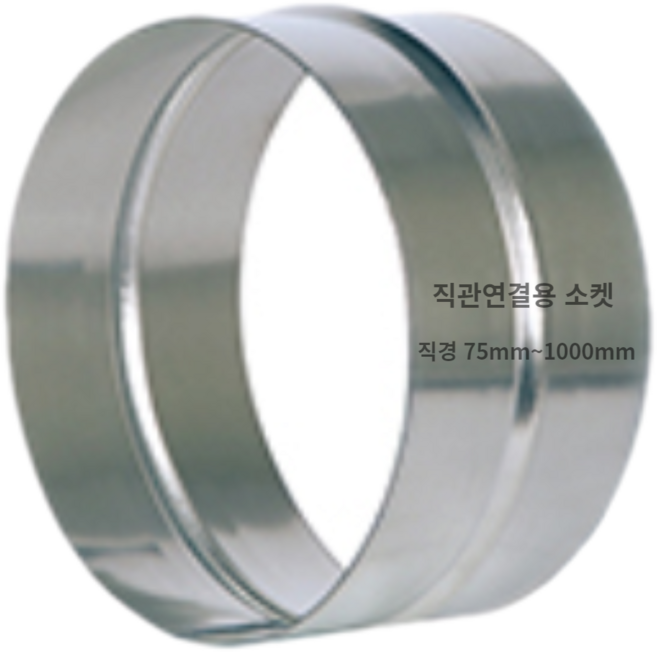 덕트몰 스파이럴 덕트 직관 연결용 소켓, 1개