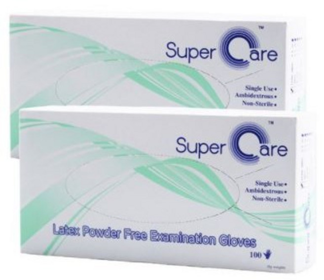 슈퍼케어 라텍스장갑, L, 2개