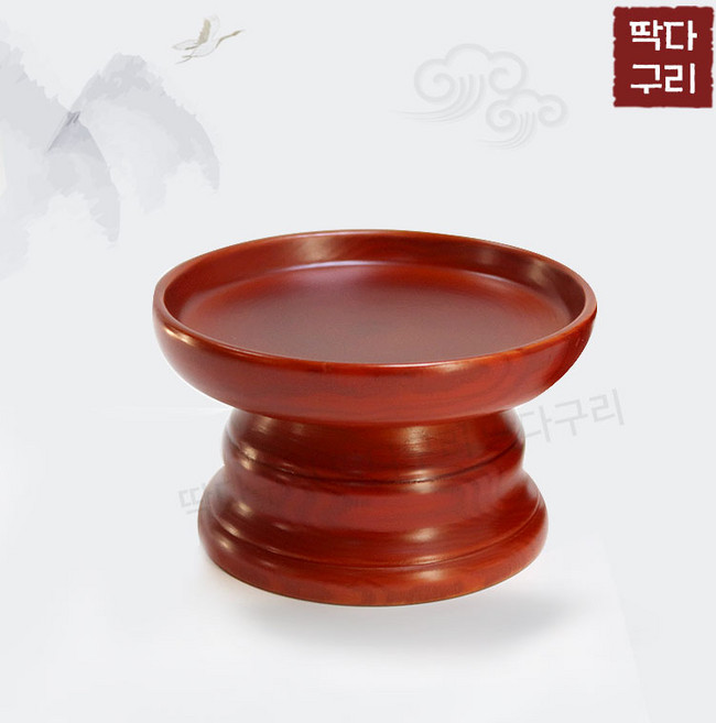 딱다구리 물푸레나무 원목제기 나물접시, 1개